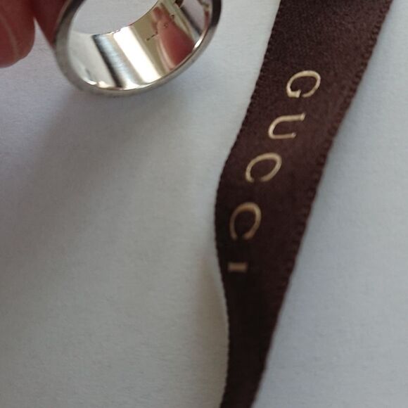 Gucci sterling silver ring Size 19 - Picture 6 of 8
